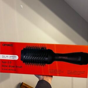 Amika Hair 2.0 Blow Dryer Brush in Black and Red
